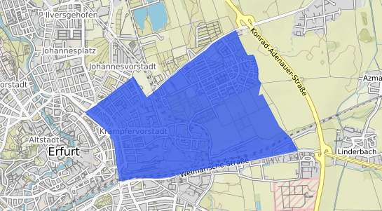 Bodenrichtwertkarte Erfurt Kr&auml;mpfervorstadt