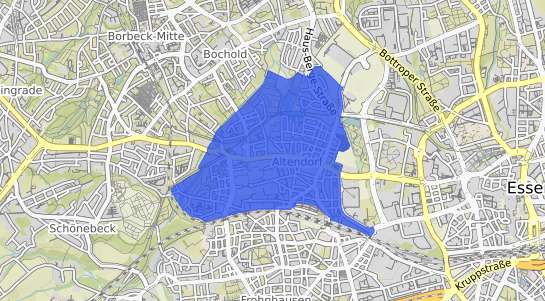 Bodenrichtwertkarte Essen Altendorf