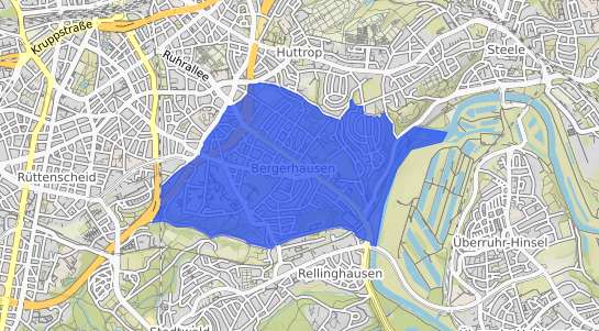 Bodenrichtwertkarte Essen Bergerhausen