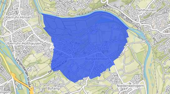 Bodenrichtwertkarte Essen Burgaltendorf