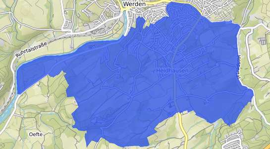 Bodenrichtwertkarte Essen Heidhausen