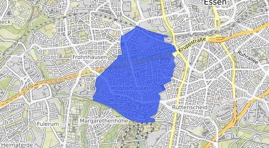 Bodenrichtwertkarte Essen Holsterhausen
