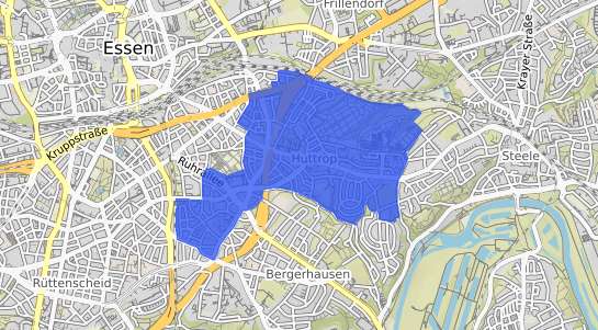 Bodenrichtwertkarte Essen Huttrop