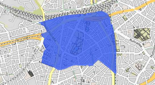 Bodenrichtwertkarte Essen S&uuml;dviertel
