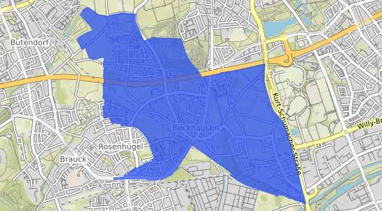Bodenrichtwertkarte Gelsenkirchen Beckhausen