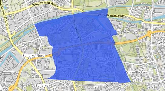 Bodenrichtwertkarte Gelsenkirchen Bismarck