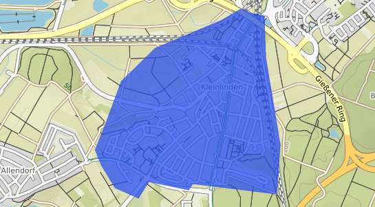Bodenrichtwertkarte Gießen Kleinlinden