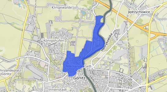 Bodenrichtwertkarte Görlitz Nikolaivorstadt