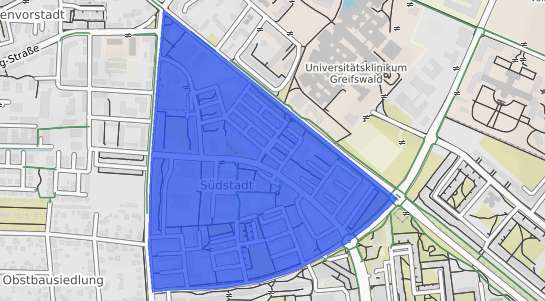 Bodenrichtwertkarte Greifswald Südstadt