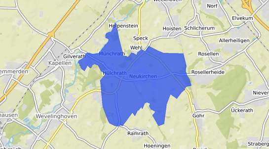 Bodenrichtwertkarte Grevenbroich Neukirchen
