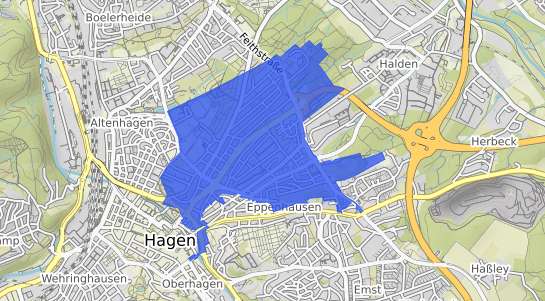 Bodenrichtwertkarte Hagen Hochschulviertel