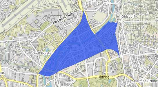 Bodenrichtwertkarte Hamburg Alsterdorf