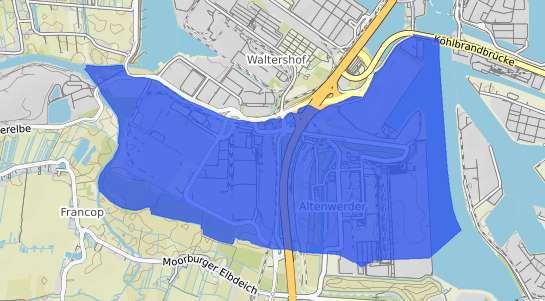 Bodenrichtwertkarte Hamburg Altenwerder