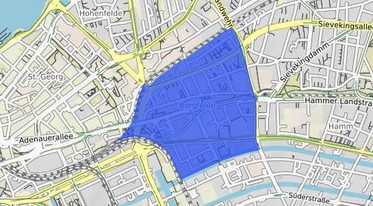 Bodenrichtwertkarte Hamburg Borgfelde