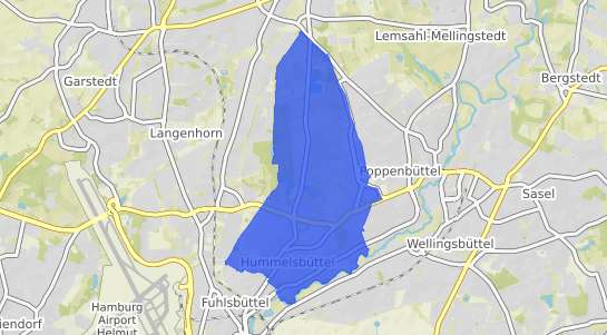 Bodenrichtwertkarte Hamburg Hummelsbüttel