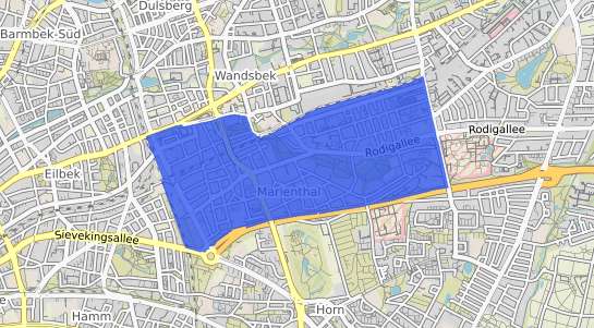 Bodenrichtwertkarte Hamburg Marienthal