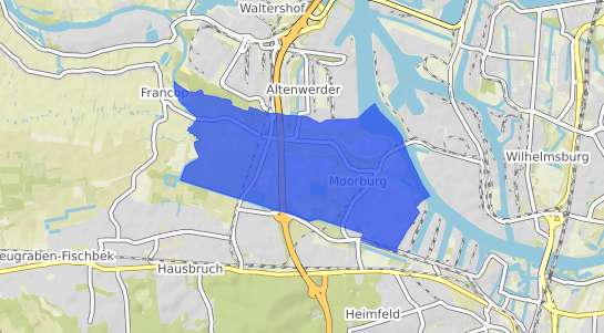 Bodenrichtwertkarte Hamburg Moorburg