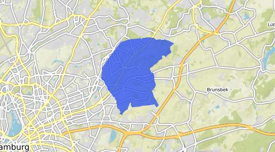 Bodenrichtwertkarte Hamburg Rahlstedt