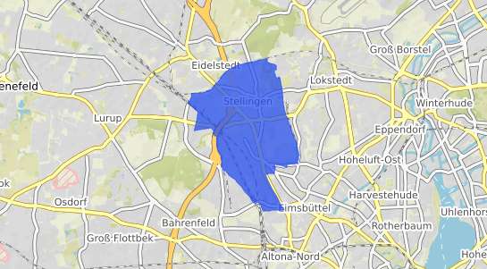Bodenrichtwertkarte Hamburg Stellingen