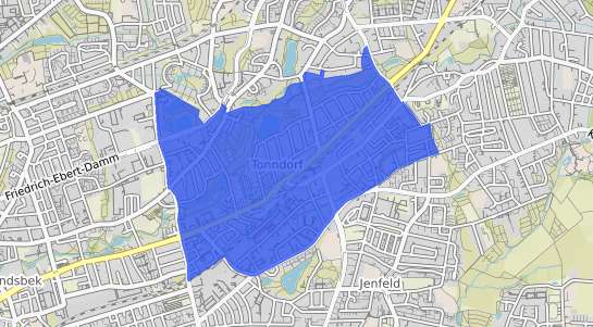 Bodenrichtwertkarte Hamburg Tonndorf