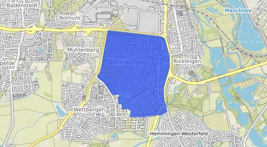 Bodenrichtwertkarte Hannover Oberricklingen
