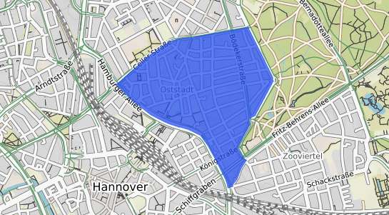 Bodenrichtwertkarte Hannover Oststadt