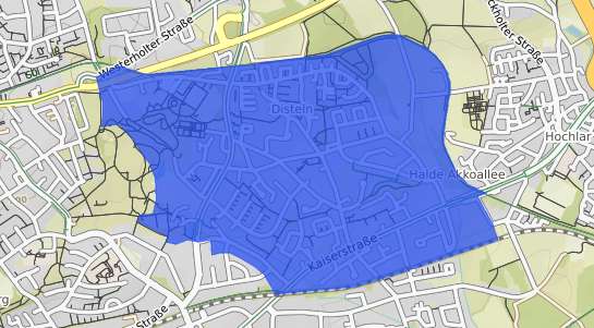 Bodenrichtwertkarte Herten Disteln