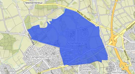 Bodenrichtwertkarte Herten Scherlebeck