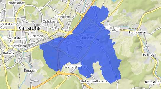 Bodenrichtwertkarte Karlsruhe Durlach