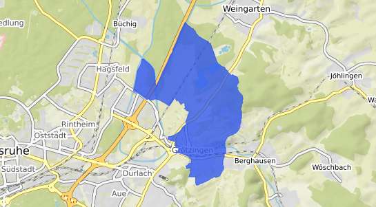 Bodenrichtwertkarte Karlsruhe Grötzingen