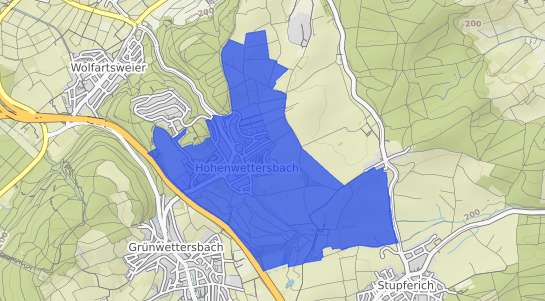 Bodenrichtwertkarte Karlsruhe Hohenwettersbach