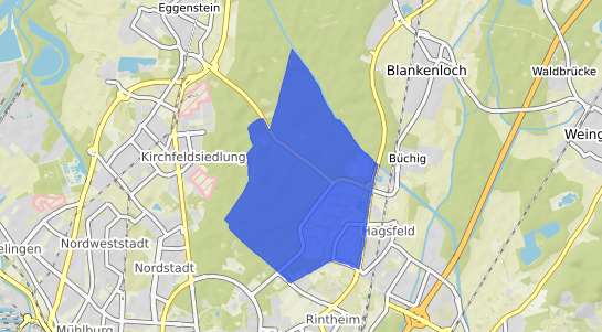 Bodenrichtwertkarte Karlsruhe Waldstadt