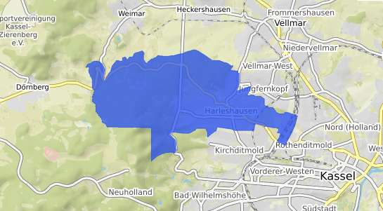 Bodenrichtwertkarte Kassel Harleshausen