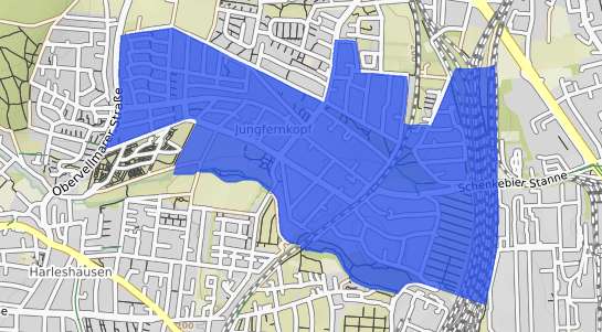 Bodenrichtwertkarte Kassel Jungfernkopf