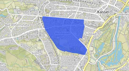 Bodenrichtwertkarte Kassel Wehlheiden
