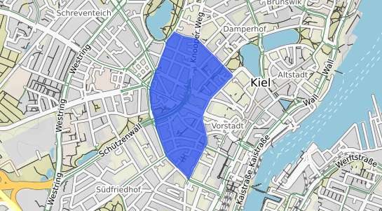 Bodenrichtwertkarte Kiel Exerzierplatz