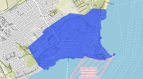 Bodenrichtwertkarte Kiel Friedrichsort