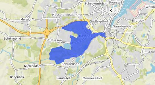 Bodenrichtwertkarte Kiel Hassee