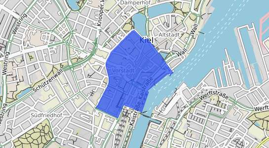 Bodenrichtwertkarte Kiel Vorstadt