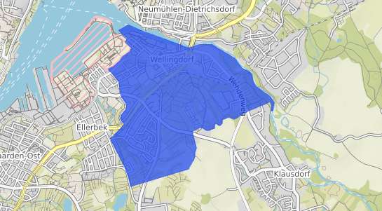 Bodenrichtwertkarte Kiel Wellingdorf