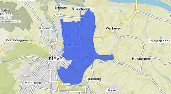 Bodenrichtwertkarte Kleve Kellen