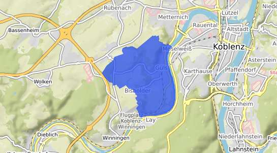 Bodenrichtwertkarte Koblenz Güls