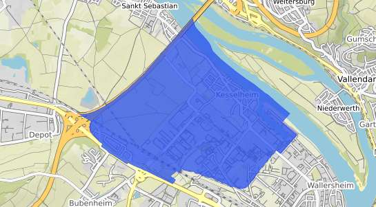 Bodenrichtwertkarte Koblenz Kesselheim