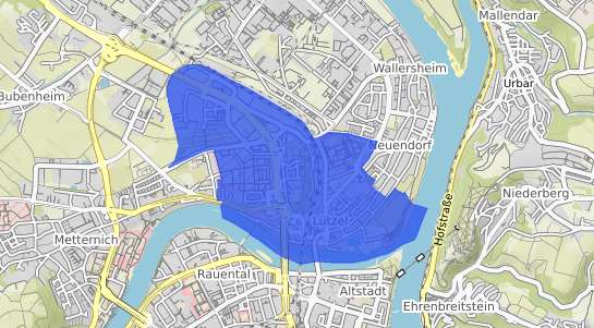 Bodenrichtwertkarte Koblenz Lützel