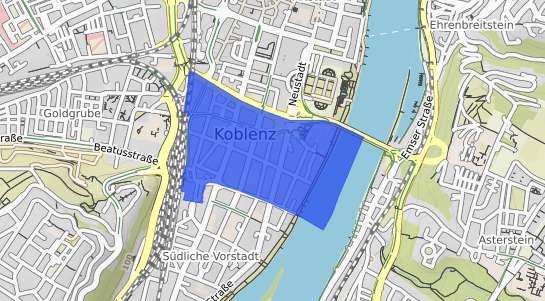 Bodenrichtwertkarte Koblenz Mitte