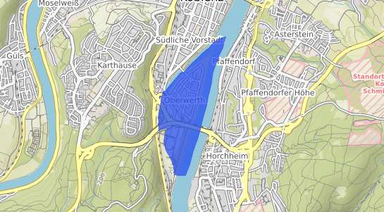 Bodenrichtwertkarte Koblenz Oberwerth