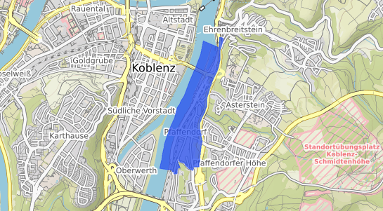 Bodenrichtwertkarte Koblenz Pfaffendorf