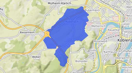 Bodenrichtwertkarte Koblenz Rübenach
