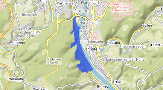 Bodenrichtwertkarte Koblenz Stolzenfels