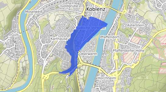 Bodenrichtwertkarte Koblenz Süd